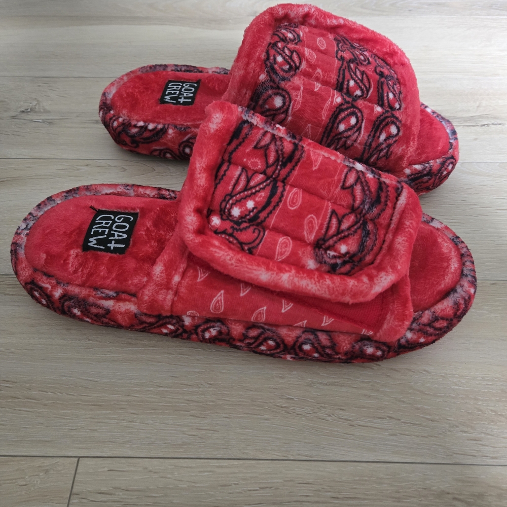 Red Fuzzy Slippers